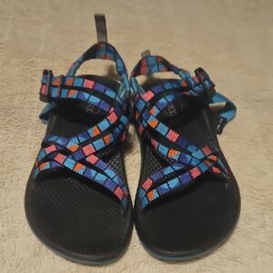 Chaco Blue and Pink Adventure Sandals Size 6 Womens Size 4 Girls